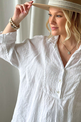 Ella pellavapaita, white