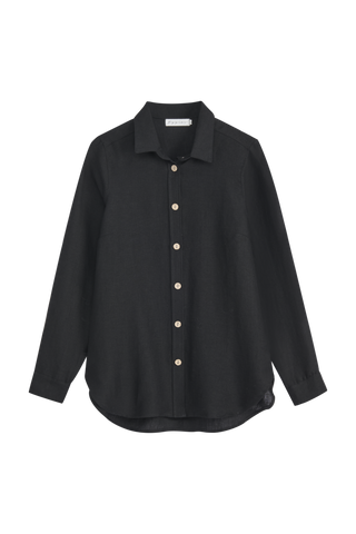 Boyfriend pellavapaitis, musta