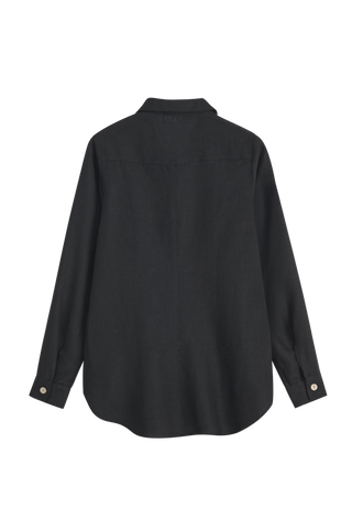 Boyfriend pellavapaitis, musta