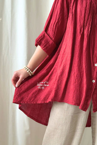 Deanna pellavatunika, red wine