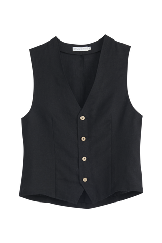 Jess pellavaliivi, musta