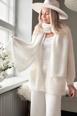 Gentleness mohairneuletakki, off white