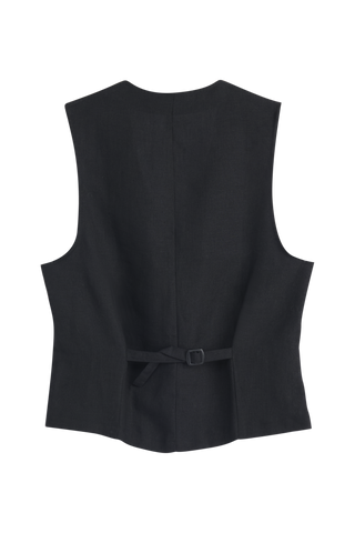 Jess pellavaliivi, musta