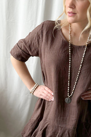 Temperance pellavamekko, coffee