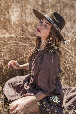 Beth ellen linen dress, coffee