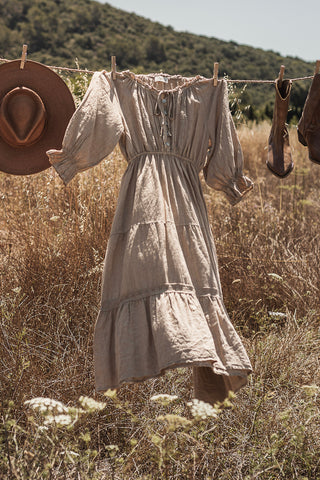 Beth ellen linen dress, safari