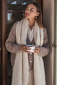 Coziness mohairneuletakki, taupe