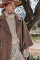 Marlene alpaca blend polo jumper, beige
