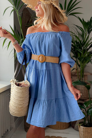 Abby pellavamekko, heavenly blue