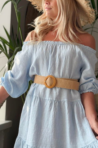 Abby pellavamekko, light blue