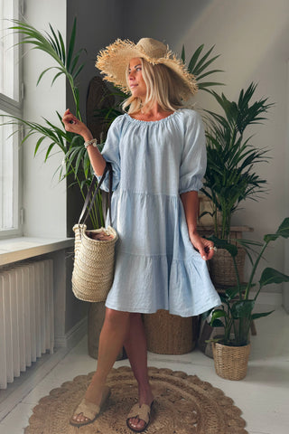 Abby pellavamekko, light blue