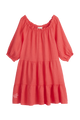 Abby linen dress, poppy red