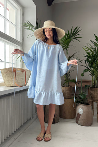 Alana pellavamekko, oxford blue