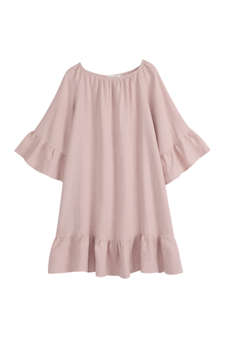 Alana linen dress, sorbet pink