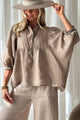 Alice linen shirt, cashmere