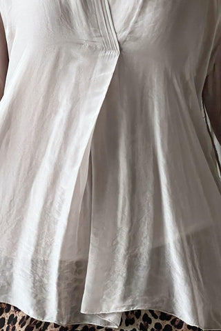 Aline silk blend blouse, marble