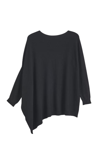 All For You asymmetrinen neule, musta