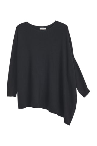 All For You asymmetrinen neule, musta