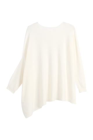 All For You asymmetrinen neule, luonnonvalkoinen