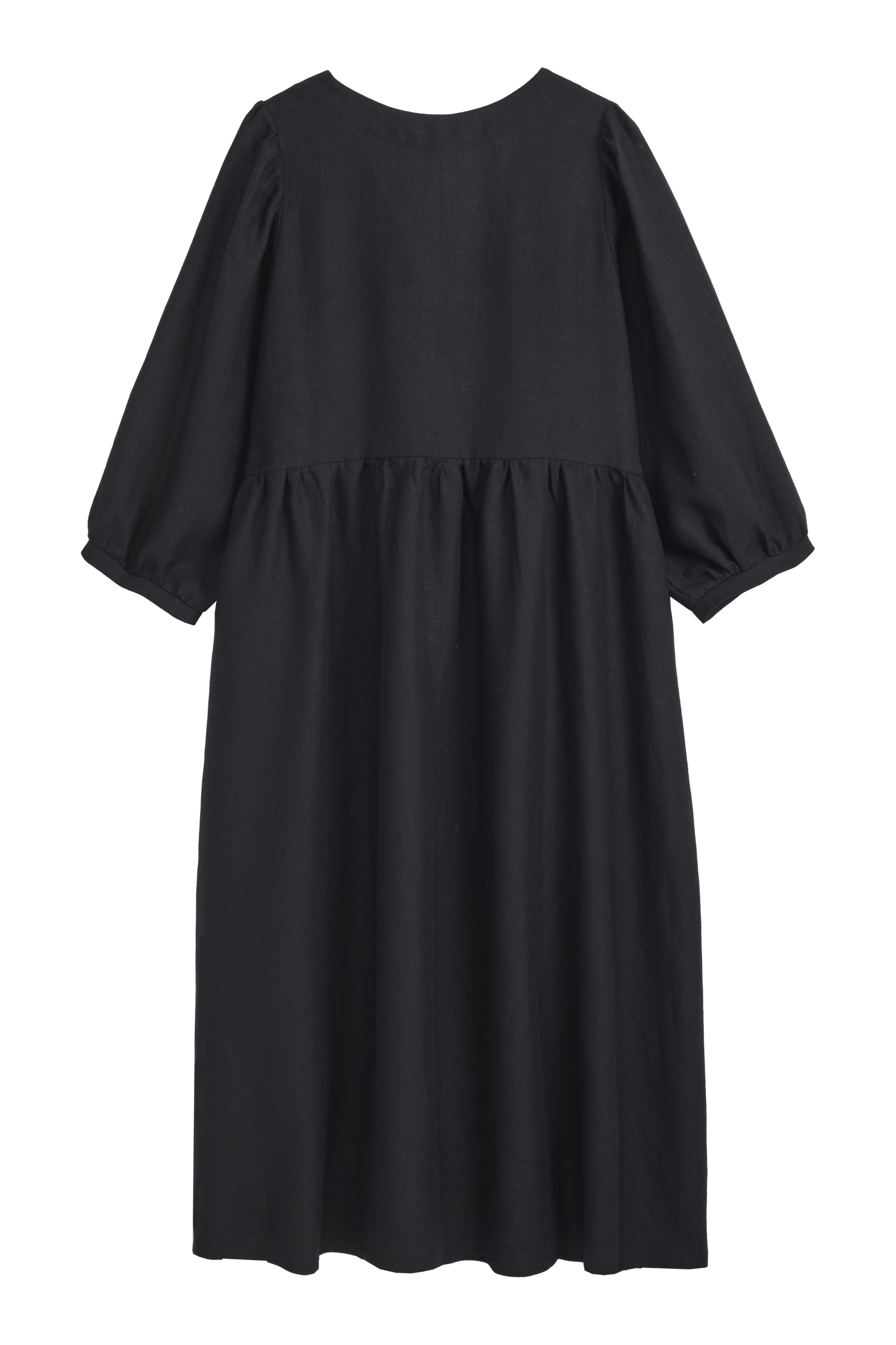 Almira linen dress, black BYPIAS Almira linen dress, black BYPIAS