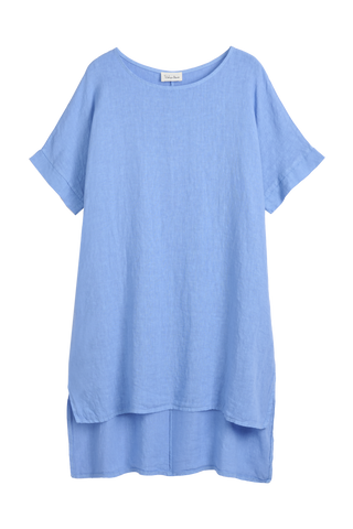 Amilia linen tunic, heavenly blue