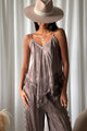 Amoura Lace satin top, coffee