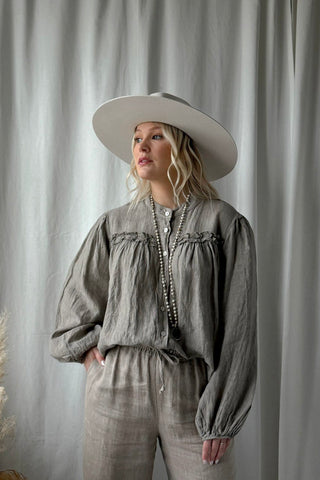 Antonia pellavapaita, taupe