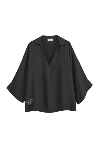 Aragon pellavapaita, musta