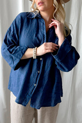 Arte pellavapaita, royal blue