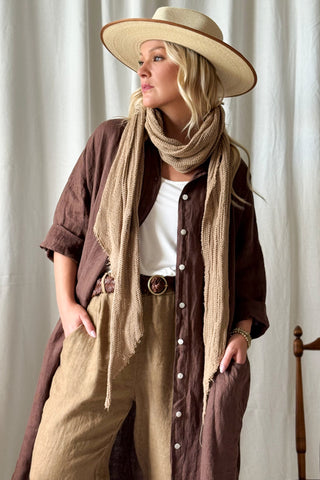 Artist pellavamekko, coffee