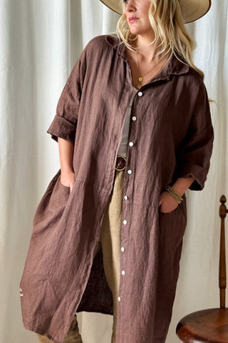 Artist pellavamekko, coffee