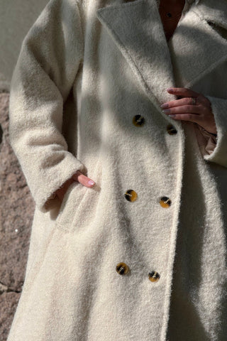 Aurelia takki, luonnonvalkoinen