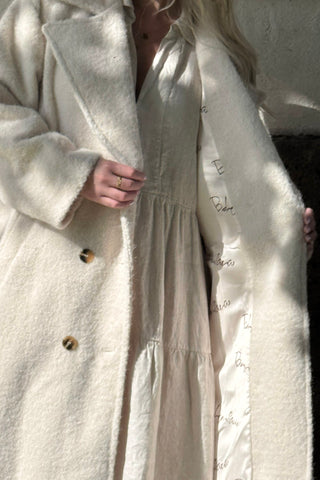 Aurelia takki, luonnonvalkoinen