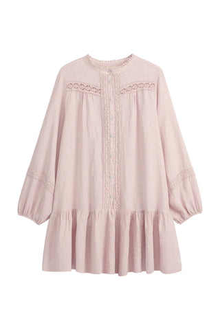 Avelle pellavatunika, vaaleanpunainen