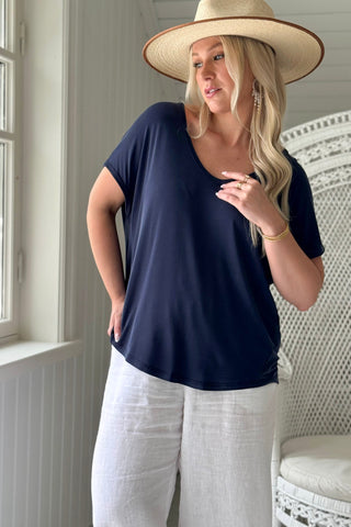 Avril modal t-paita, navy