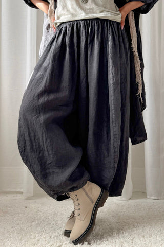Balloon linen pants, smoke