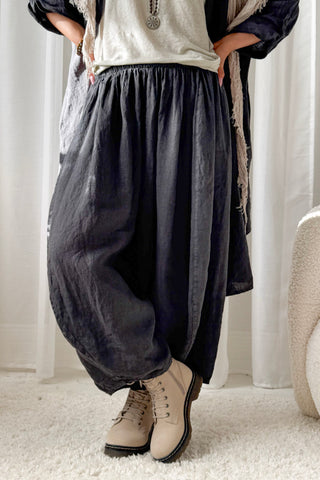 Balloon linen pants, smoke