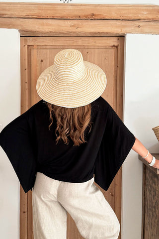 Bamboo cape pusero, musta