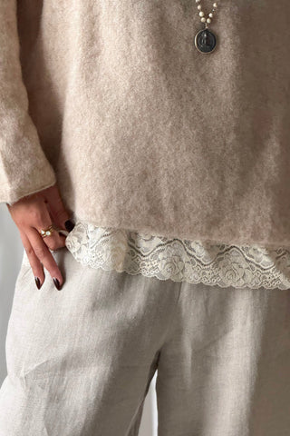 Bamboo Lace Daily toppi, beige