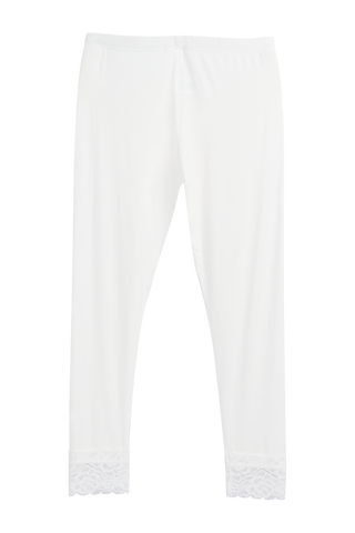 Bamboo Lace leggings, white