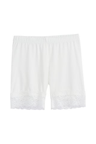 Bamboo Lace pyöräilyshortsit, valkoinen