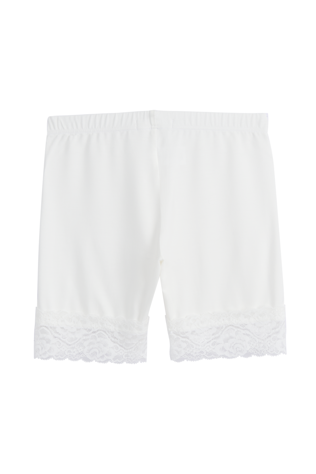 Bamboo lace biker shorts, white – BYPIAS