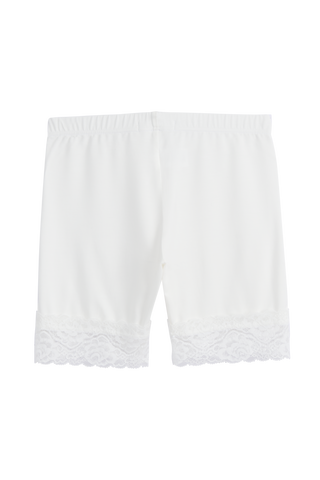 Bamboo Lace pyöräilyshortsit, valkoinen