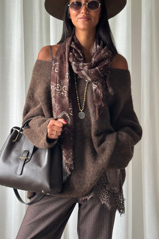 Bandana scarf, coffee