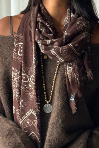 Bandana scarf, coffee