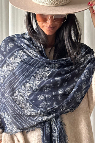 Bandanahuivi, denim blue