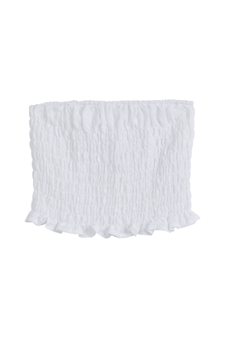 Bandeau pellavatoppi, valkoinen