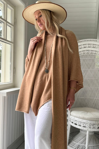 Bea viskoosi-neulehuivi, caramel