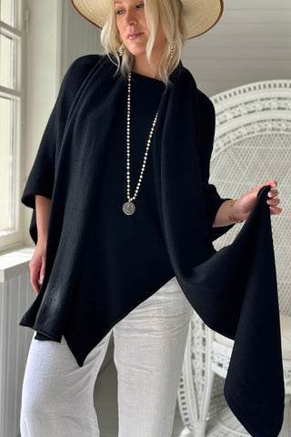 Bea viskoosi-neulehuivi, musta