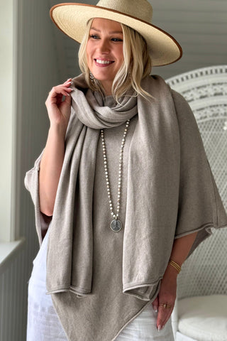 Bea viscose scarf, taupe